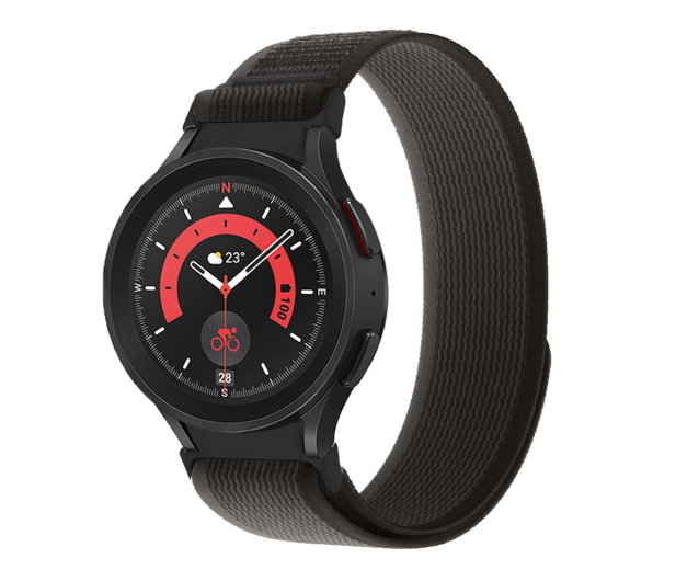 TECH-PROTECT Nylon do Galaxy Watch 4 / 5 / 5 Pro / 6 / 7 / FE Black/Orang 9319456607512 - 1290107 - zdjęcie